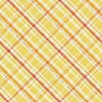 gestreift Gelb Aquarell Gingham Muster Plaid. Farbe Bürste nahtlos vektor