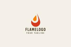 Flamme Logo Vektor Symbol Illustration