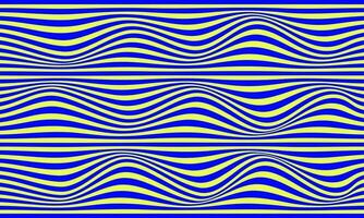 sömlös vågig linje mönster abstrakt bakgrund med gul och blå Färg vektor