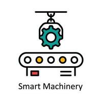 smart maskineri vektor fylla översikt ikon design illustration. smart industrier symbol på vit bakgrund eps 10 fil