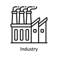 Industrie Vektor Gliederung Symbol Design Illustration. Clever Branchen Symbol auf Weiß Hintergrund eps 10 Datei