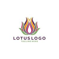 vektor blad lotus blomma logotyp abstrakt skönhet spa salong kosmetika lyx mode