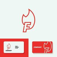 Feuer Alphabet Logo f vektor