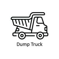 Dump LKW Vektor Gliederung Symbol Design Illustration. Zuhause Reparatur und Instandhaltung Symbol auf Weiß Hintergrund eps 10 Datei