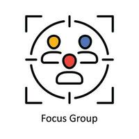 Fokus Gruppe Vektor füllen Gliederung Symbol Design Illustration. Digital Marketing Symbol auf Weiß Hintergrund eps 10 Datei