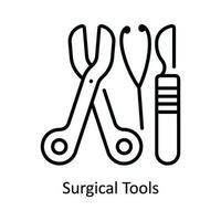 kirurgisk verktyg vektor översikt ikon design illustration. apotek symbol på vit bakgrund eps 10 fil