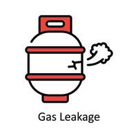 gas läckage vektor fylla översikt ikon design illustration. Hem reparera och underhåll symbol på vit bakgrund eps 10 fil