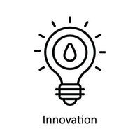 innovation vektor översikt ikon design illustration. smart industrier symbol på vit bakgrund eps 10 fil