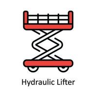 hydraulisk lyftaren vektor fylla översikt ikon design illustration. Hem reparera och underhåll symbol på vit bakgrund eps 10 fil