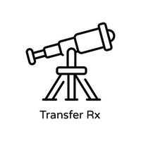 Transfer rx Vektor Gliederung Symbol Design Illustration. Astrologie und Tierkreis Zeichen Symbol auf Weiß Hintergrund eps 10 Datei