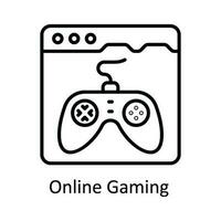 online Spielen Vektor Gliederung Symbol Design Illustration. online Streaming Symbol auf Weiß Hintergrund eps 10 Datei