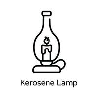 Kerosin Lampe Vektor Gliederung Symbol Design Illustration. Astrologie und Tierkreis Zeichen Symbol auf Weiß Hintergrund eps 10 Datei