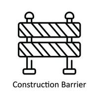 konstruktion barriär vektor översikt ikon design illustration. Hem reparera och underhåll symbol på vit bakgrund eps 10 fil