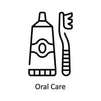 oral vård vektor översikt ikon design illustration. apotek symbol på vit bakgrund eps 10 fil