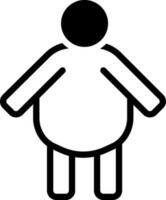fast ikon för fett vektor
