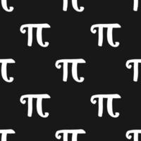 pi symbol sömlösa mönster vektorillustration. handritade skissade matematiska tecken och formler för grunge, vektorillustration vektor