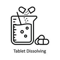 Tablette Auflösung Vektor Gliederung Symbol Design Illustration. Apotheke Symbol auf Weiß Hintergrund eps 10 Datei