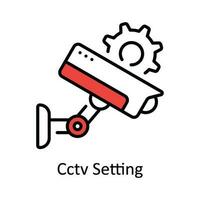 cctv Rahmen Vektor füllen Gliederung Symbol Design Illustration. Zuhause Reparatur und Instandhaltung Symbol auf Weiß Hintergrund eps 10 Datei