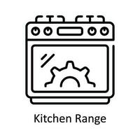 Küche Angebot Vektor Gliederung Symbol Design Illustration. Zuhause Reparatur und Instandhaltung Symbol auf Weiß Hintergrund eps 10 Datei