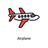 Flugzeug Vektor füllen Gliederung Symbol Design Illustration. Reise und Hotel Symbol auf Weiß Hintergrund eps 10 Datei