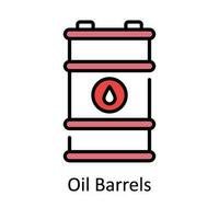 olja fat vektor fylla översikt ikon design illustration. smart industrier symbol på vit bakgrund eps 10 fil