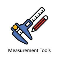Messung Werkzeuge Vektor füllen Gliederung Symbol Design Illustration. Zuhause Reparatur und Instandhaltung Symbol auf Weiß Hintergrund eps 10 Datei
