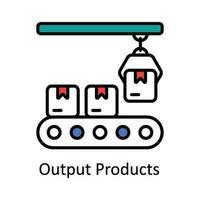 produktion Produkter vektor fylla översikt ikon design illustration. smart industrier symbol på vit bakgrund eps 10 fil