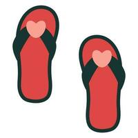 Flip Flops Symbol. Vektor Illustration.