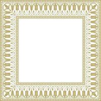 Vektor Gold Platz klassisch griechisch Mäander Ornament. Muster von uralt Griechenland. Grenze, Rahmen von das römisch Reich
