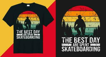 das Beste Tag sind verbraucht Skateboarding Skateboard Vektor T-Shirt Design
