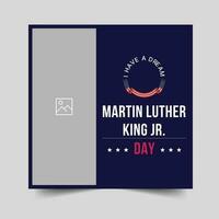 kung dag Martin luther kung jr. firar med kort skildrar de amerikan flagga vektor