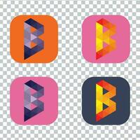 b brev logotyp eller ikon, vektor logotyp