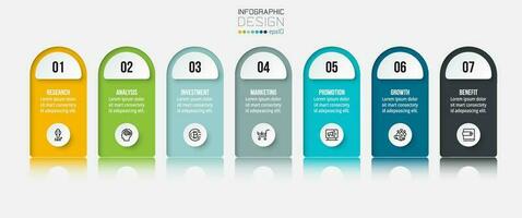 Infografik-Vorlage Geschäftskonzept mit Schritt. vektor