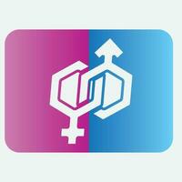 manlig och kvinna kön logotyper vektor