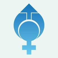 männlich und weiblich Geschlecht Logos vektor