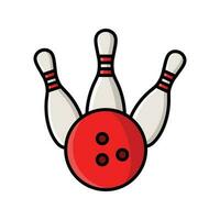 Bowling Symbol Vektor Design Vorlage im Weiß Hintergrund