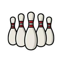 Bowling Symbol Vektor Design Vorlage im Weiß Hintergrund