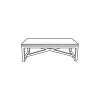 Möbel Tabelle Linie Kunst Vektor Logo, modern Vorlage Design, Vektor Symbol Illustration