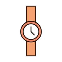 Armbanduhr Zubehör trendige Linie und Füllsymbol vektor