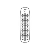 Celsius Meteorologie Thermometer Messung Hitze und kalt, Vektor Illustration. Thermometer Ausrüstung zeigen heiß oder kalt Wetter. süß Hand gezeichnet Clip Art.