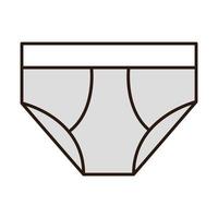 Unterhose männliche Wäscheleine und Füllsymbol vektor