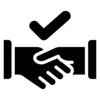 Handshake-Glyphe-Symbol vektor