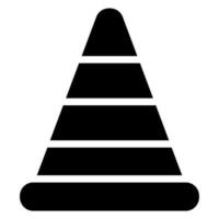 Verkehrskegel-Glyphe-Symbol vektor