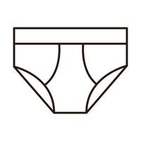 Unterhose männliche Wäscheleine Symbol weißer Hintergrund vektor