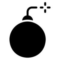 Symbol für Bombenglyphe vektor