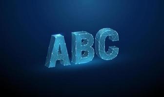 abstrakta bokstäver abc. låg poly stil design. vektor