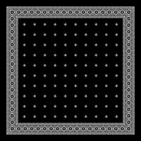 einfach schwarz Bandana dekoriert mit Weiß geometrisch Ornament Das können Sein angewendet zu Stoffe von verschiedene Farben vektor