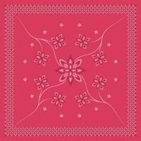 einfach Blumen- Ornament druckbar zum Bandana, Schal, Schleier, Kopftuch vektor