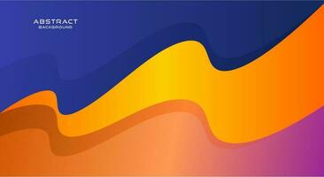 Orange und Blau Welle Gradient Hintergrund vektor