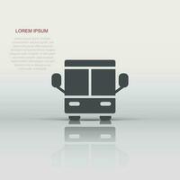 buss ikon i platt stil. tränare vektor illustration på vit isolerat bakgrund. autobus fordon företag begrepp.